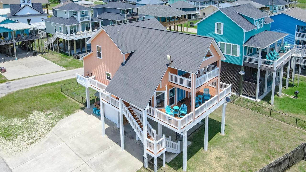 Bolivar Peninsula Spring Break Specials! Front Row Views - Tiki Bar - Playgroundヴィラ エクステリア 写真