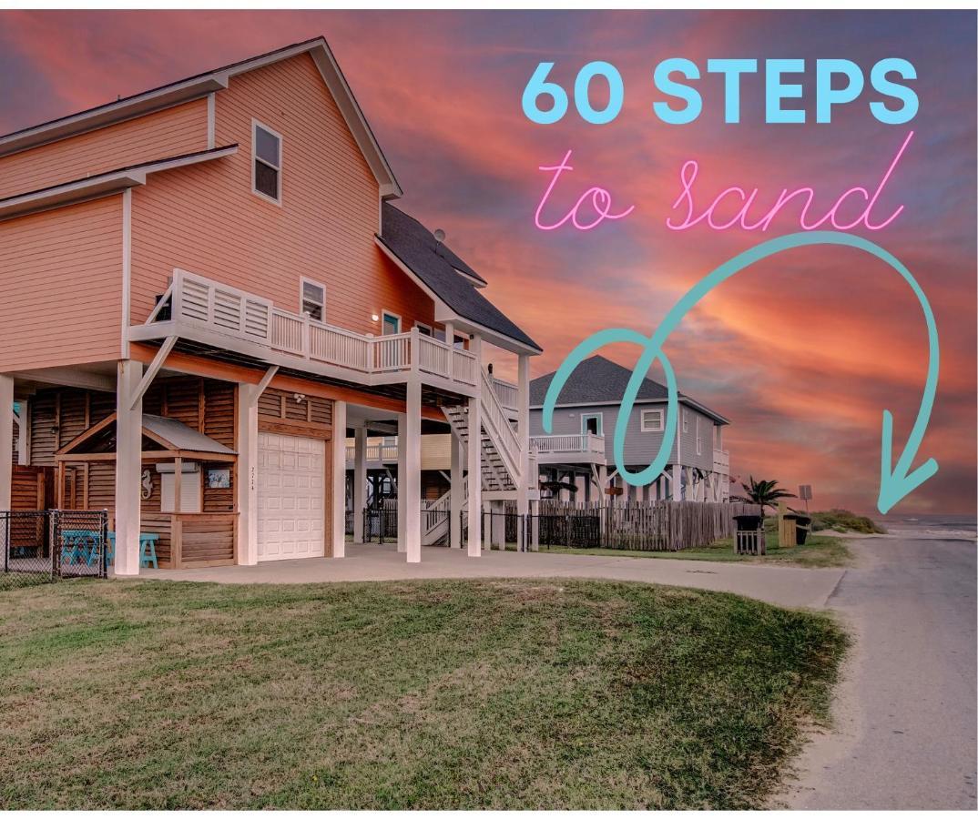 Bolivar Peninsula Spring Break Specials! Front Row Views - Tiki Bar - Playgroundヴィラ エクステリア 写真